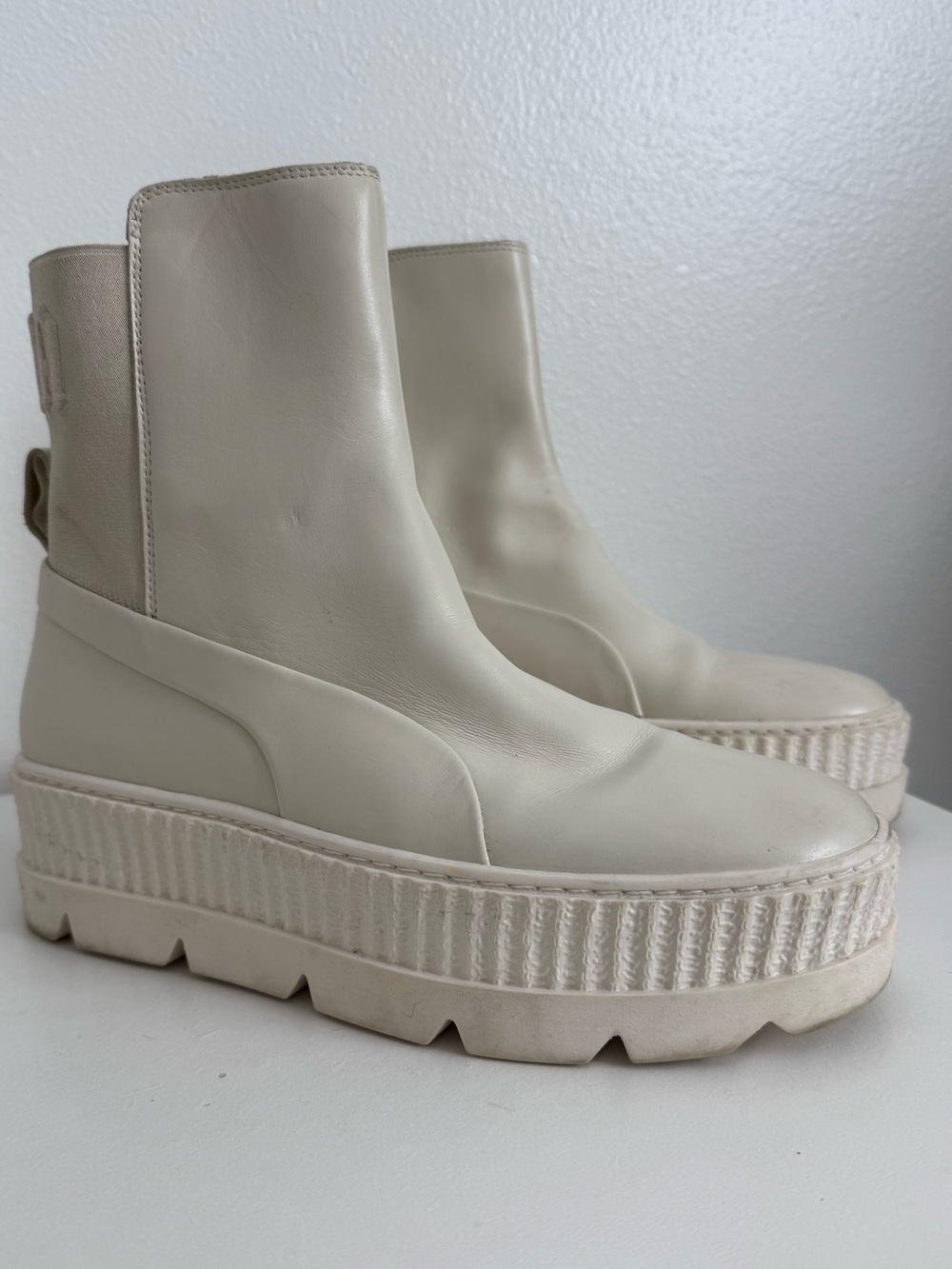 Puma Fenty by Rihanna Cream Platform Ankle Boots